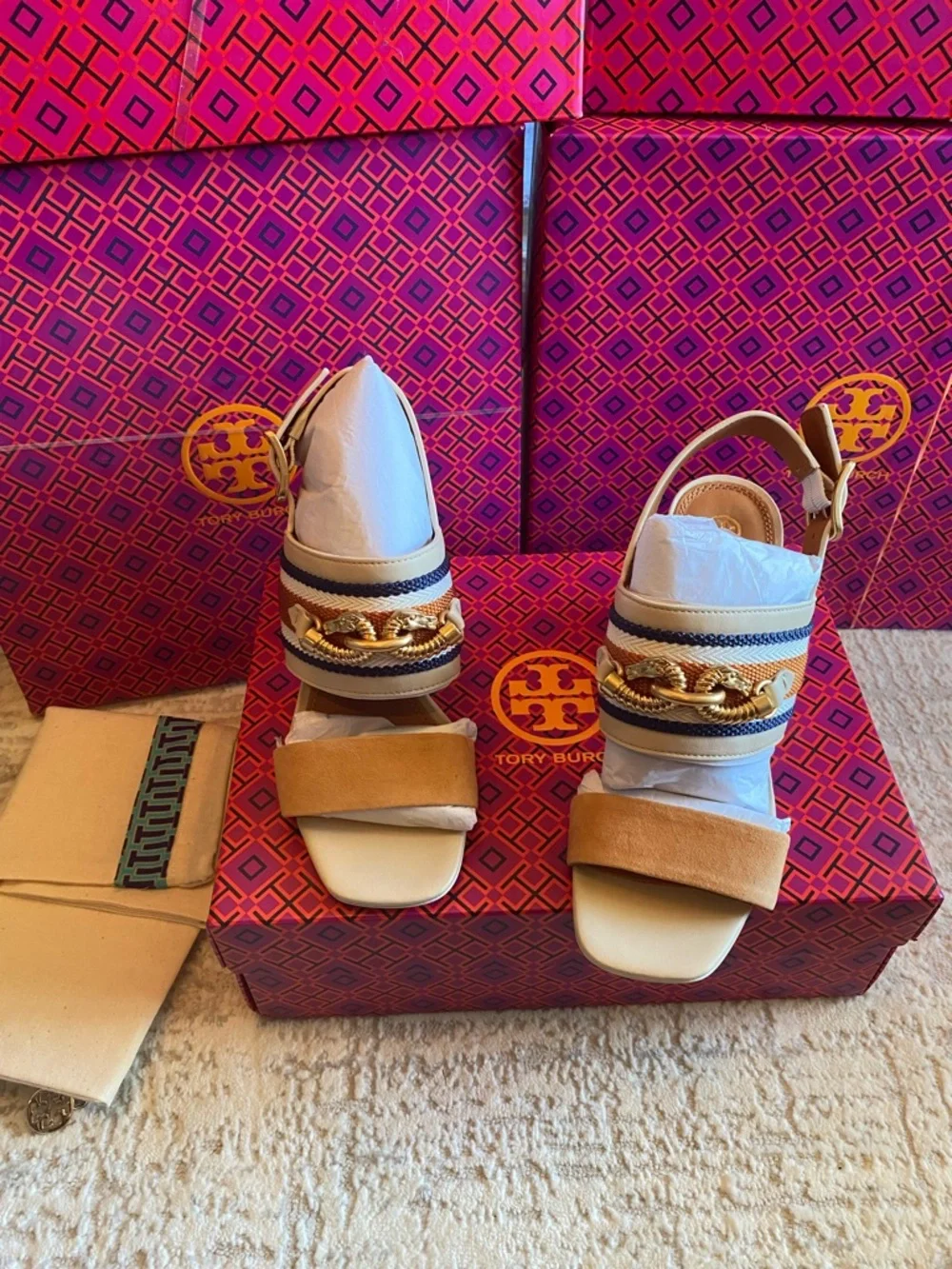 Tory Burch Jessa Block Heel Sandals